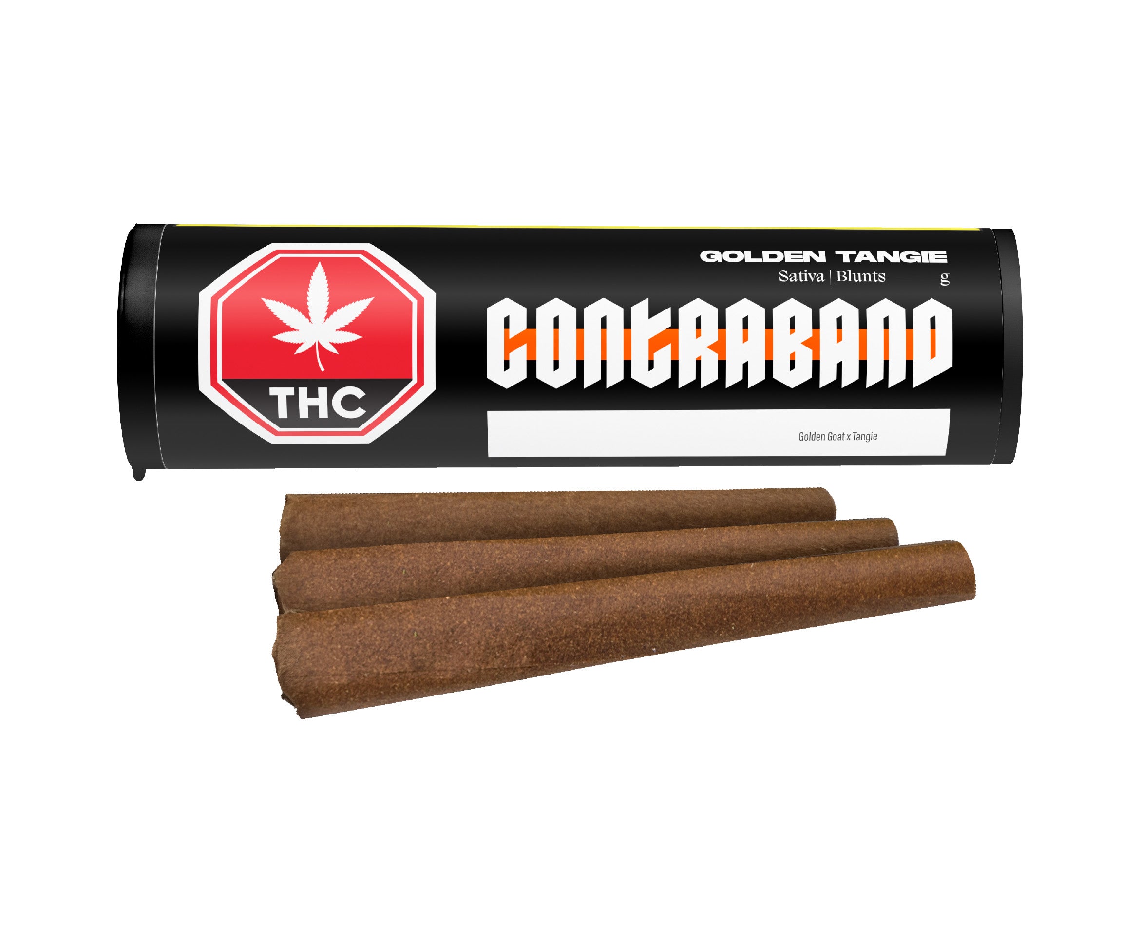 CONTRABAND GOLDEN TANGIE BLUNTS (S) PRE-ROLL - 0.5G X 3