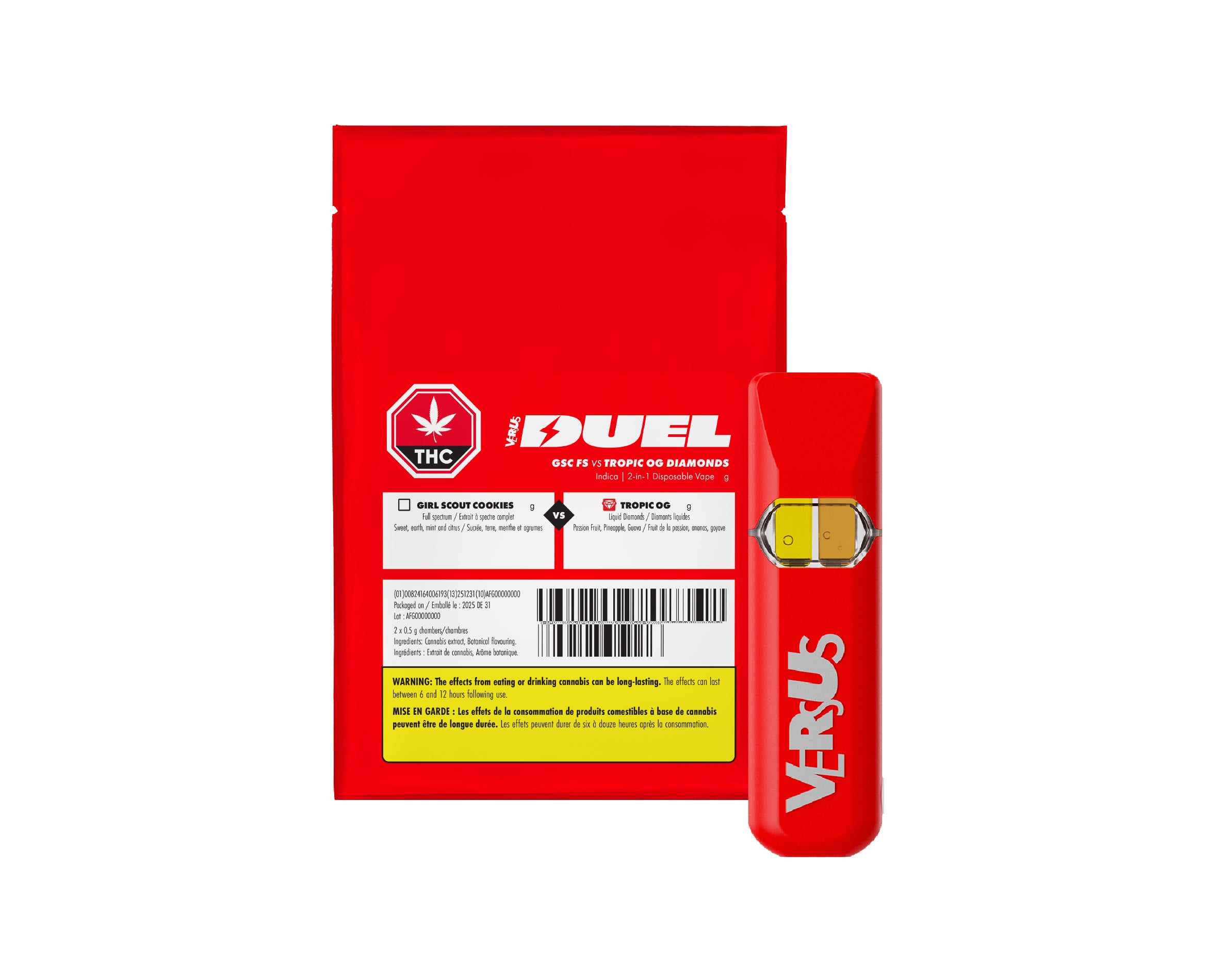 VERSUS DUEL: GSC FS VS TROPIC OG DMNDS (IND) 2-IN-1 PEN 1G