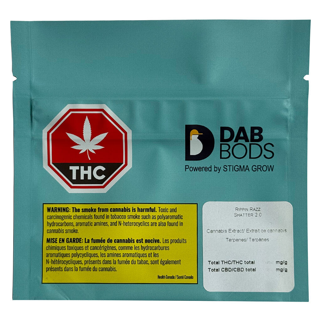 DAB BODS RIPPIN RAZZ 2.0 (IND) SHATTER - 1G