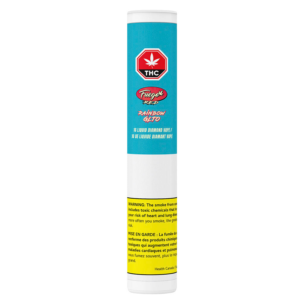 FUEGO RED RAINBOW GLTO LIQUID DIAMOND (IND) 510 - 1G