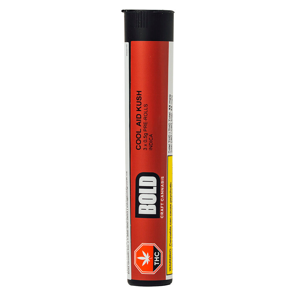 BOLD COOL AID KUSH (IND) PRE-ROLL 0.5G X 3