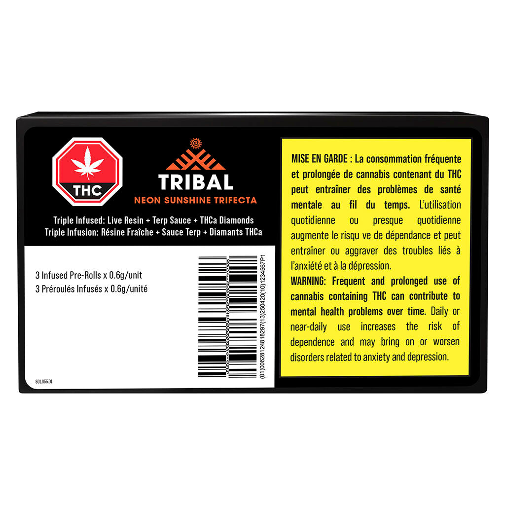 TRIBAL TRIFECTA NEON SUNSHINE (H) INF PRE-ROLL 0.6G X 3