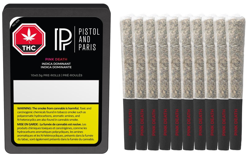 PISTOL AND PARIS PINK DEATH (IND) PRE-ROLL - 0.5G X 10