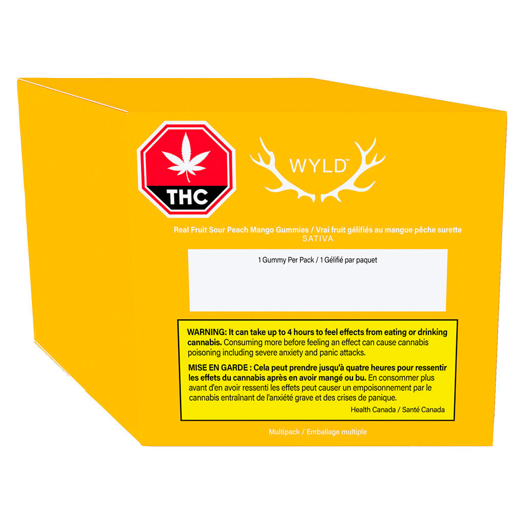 WYLD REAL FRUIT SOUR PEACH MNG (S) CHEW 30MG CBG:10MG THCX10