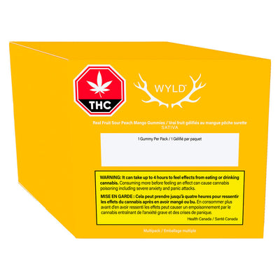 WYLD REAL FRUIT SOUR PEACH MNG (S) CHEW 30MG CBG:10MG THCX10