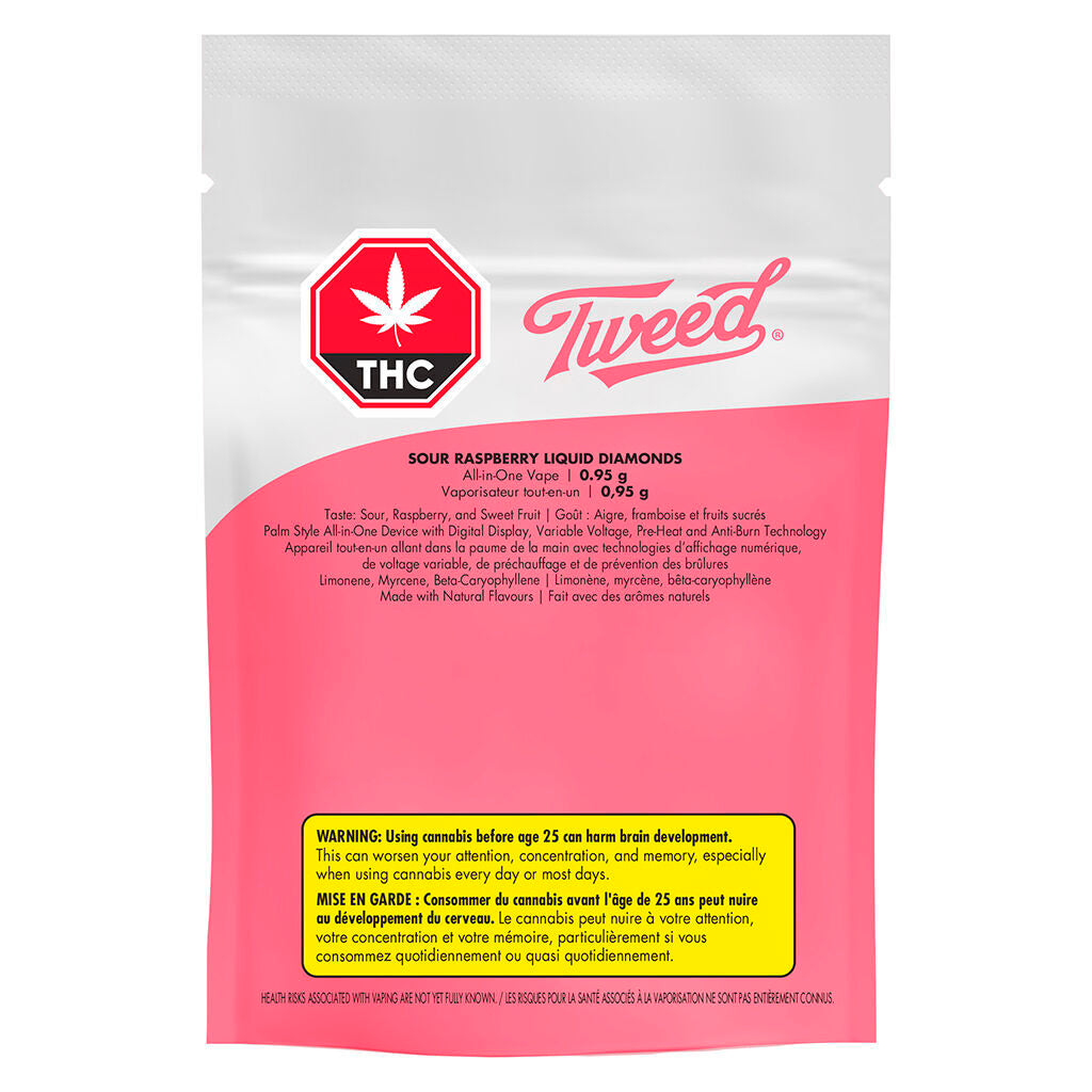 TWEED SOUR RASPBERRY LIQUID DIAMONDS (H) PEN - 0.95G