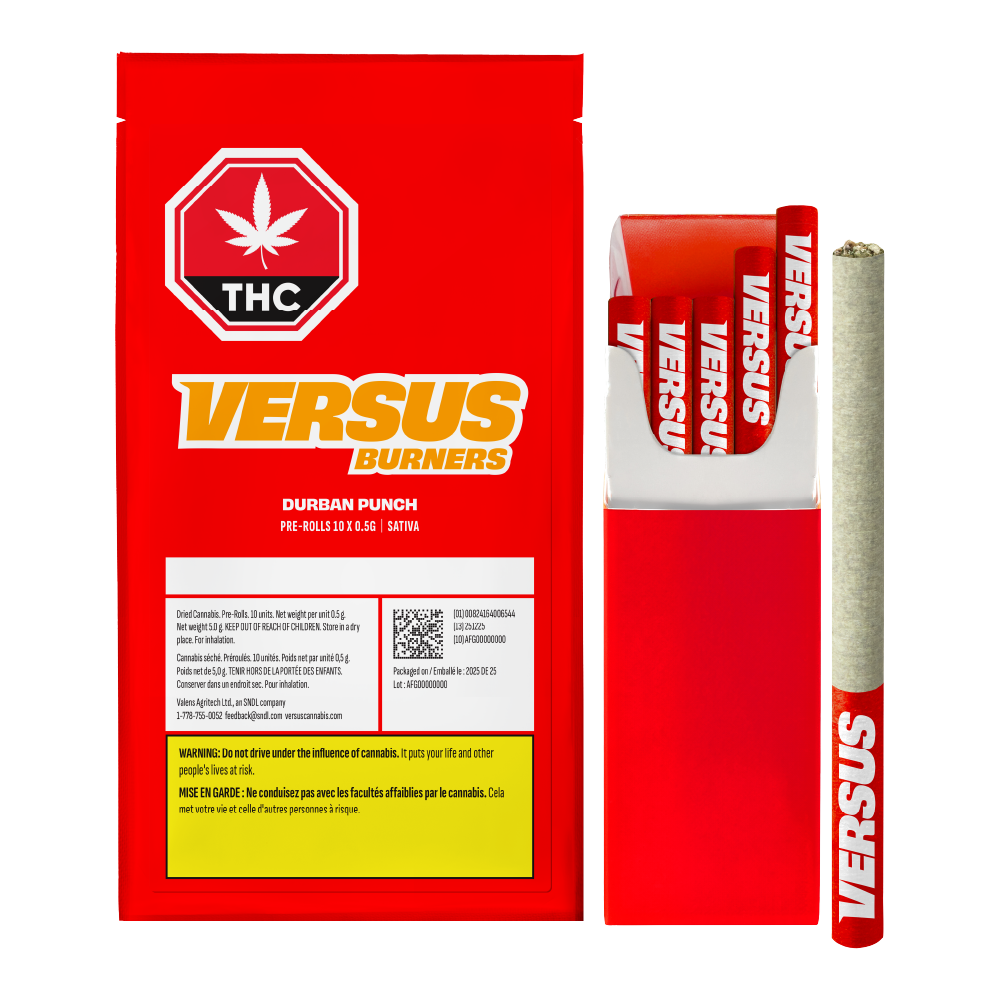 VERSUS BURNERS DURBAN PUNCH (S) PRE-ROLL - 0.5G X 10