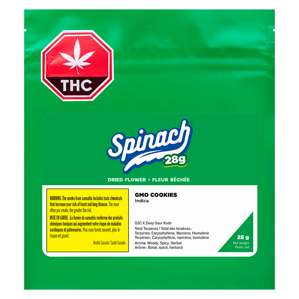 SPINACH WEST COAST COOKIES (IND) DRIED - 28G