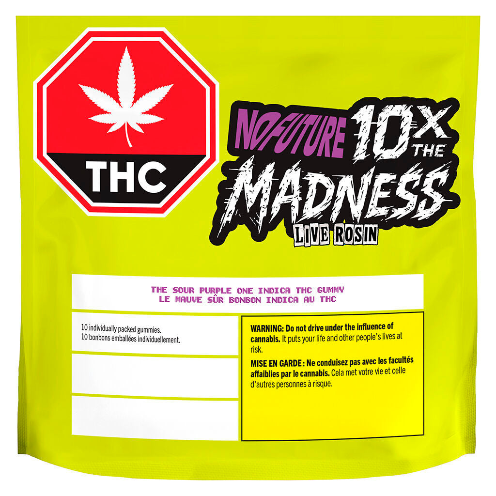 NO FUTURE 10X SOUR PURPLE LIVE ROSIN (IND) CHEW 10MG THC X10