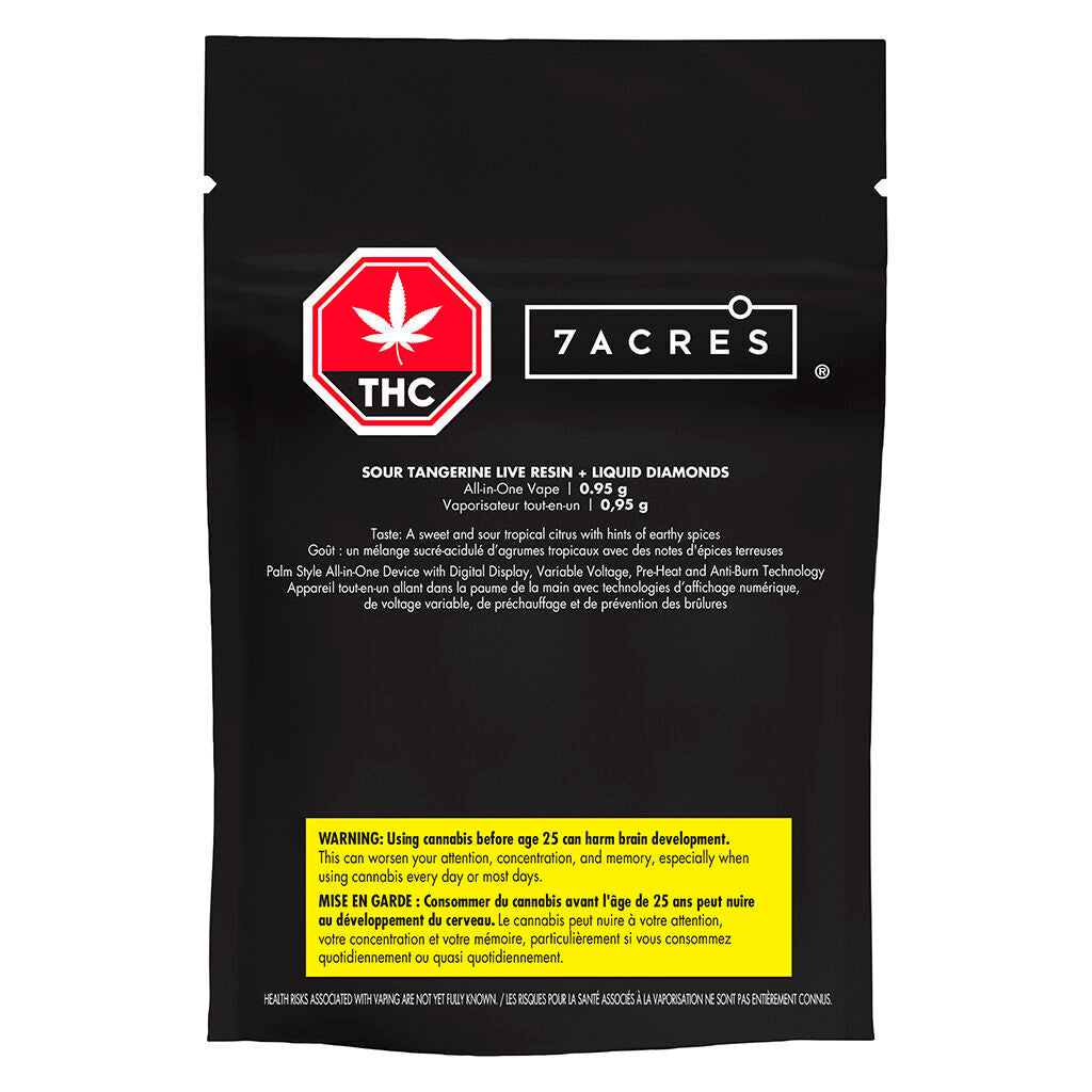 7ACRES SOUR TANGERINE LIVE RESIN LIQ DIAMOND (H) PEN - 0.95G