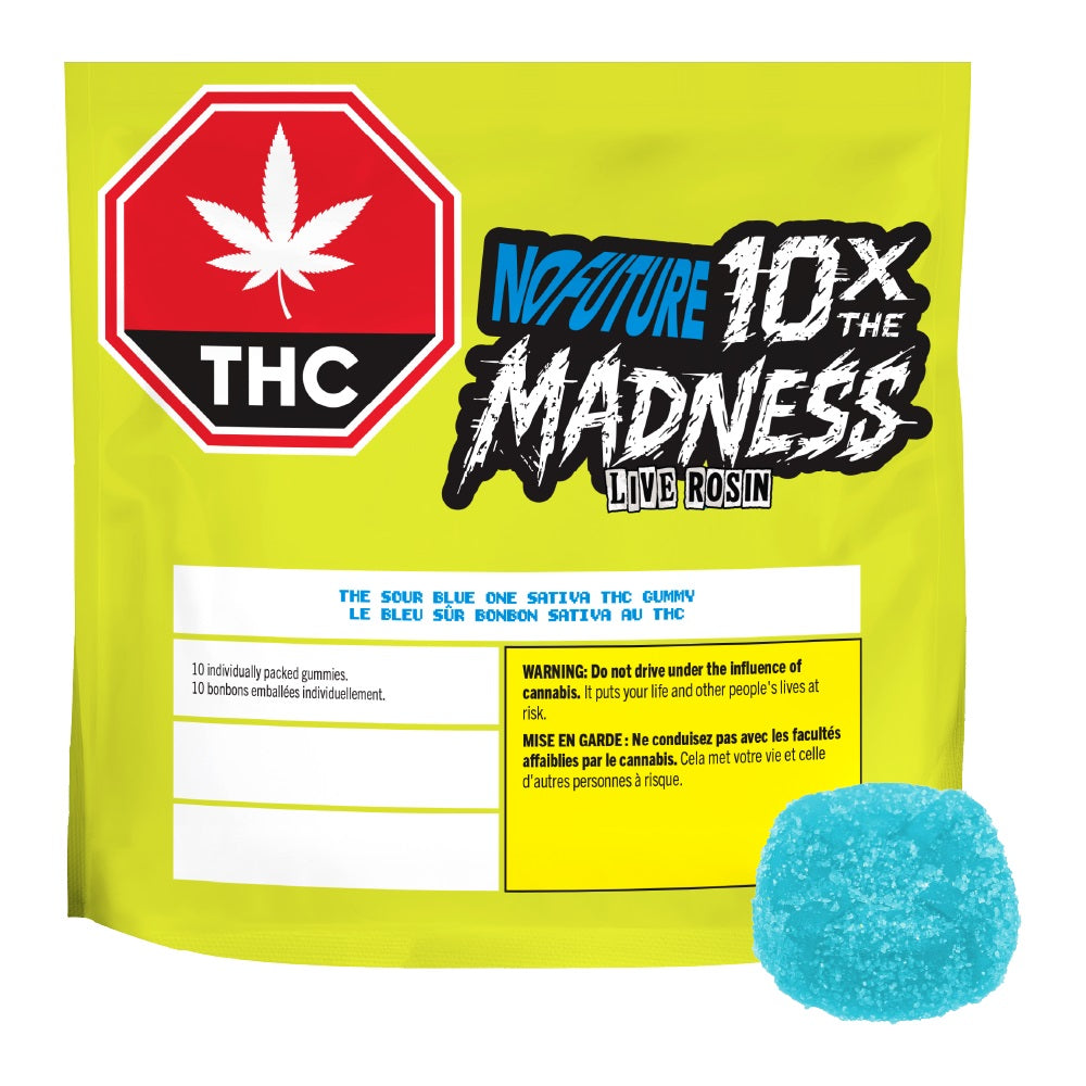 NO FUTURE 10X SOUR BLUE LIVE ROSIN (S) CHEW 10MG THC X 10