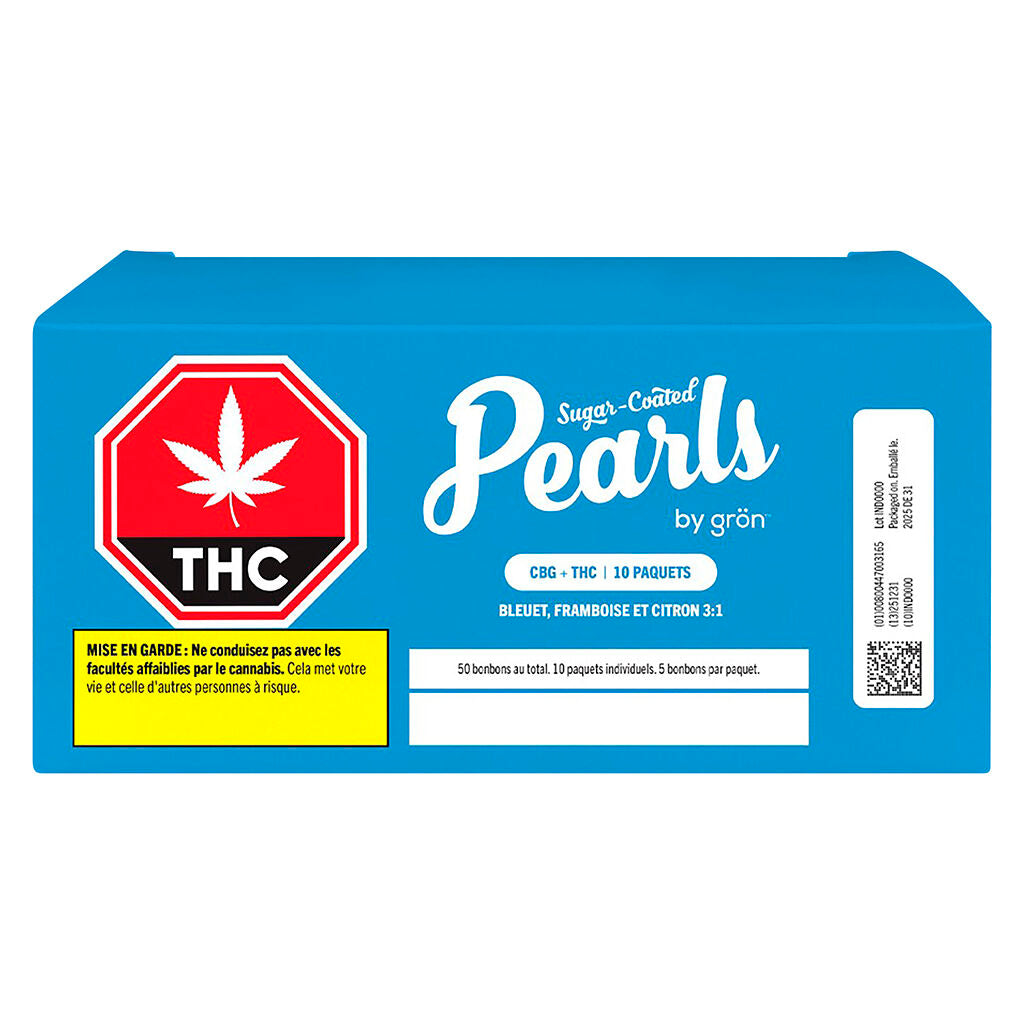 PEARLS BY GRON BLUE RAZZLE (H) CHEW - 2:6MG THC:CBG X 50 PC