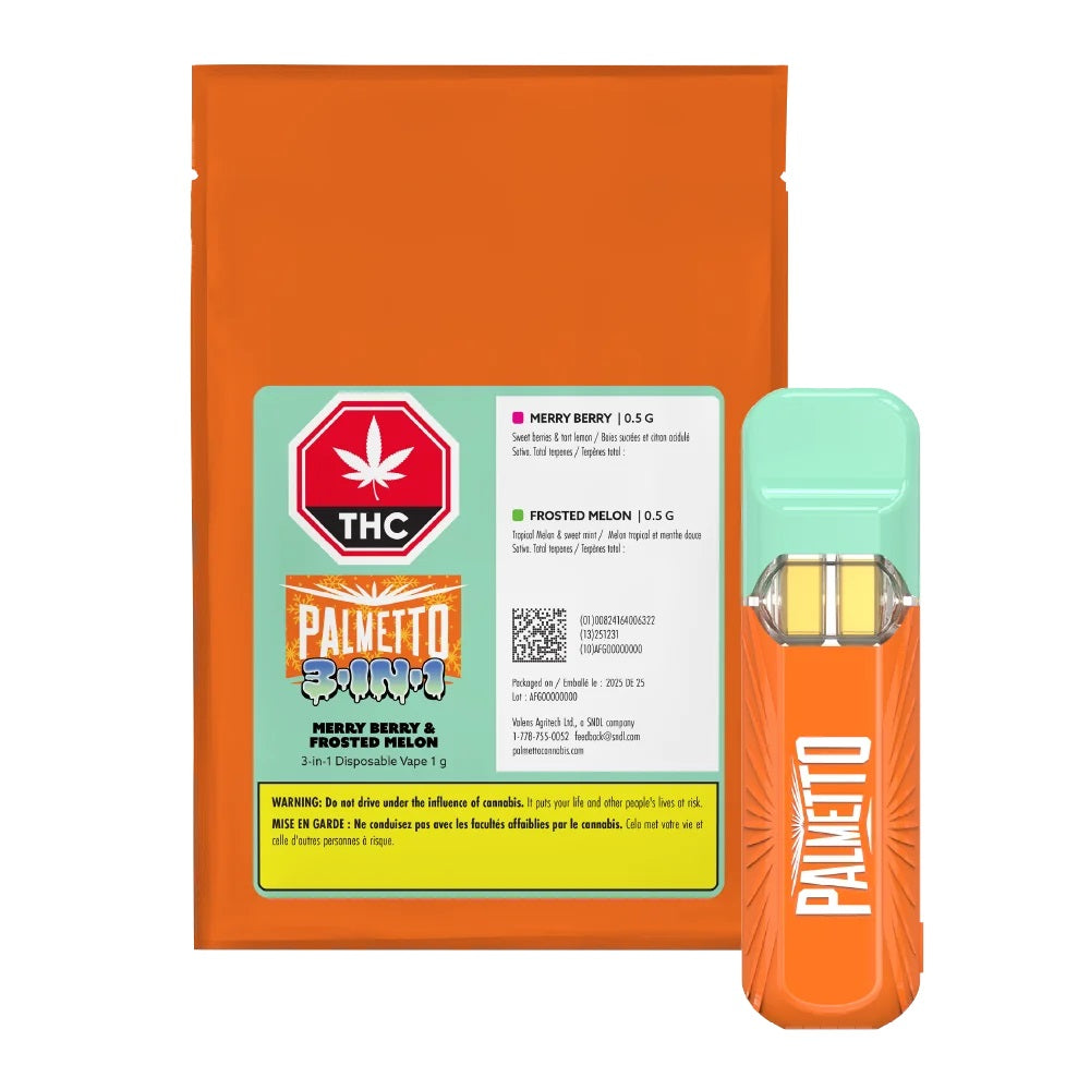 PALMETTO MERRY BERRY FROSTED MELON (S) 3-IN-1 PEN - 1G