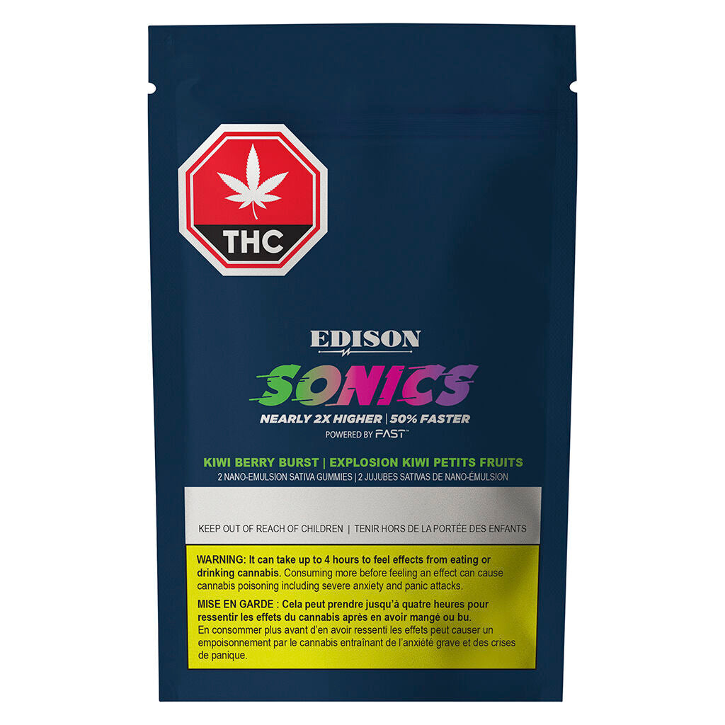 EDISON SONICS MULTI KIWI BERRYBURST (S) CHEW 5MG THC:CBD X10