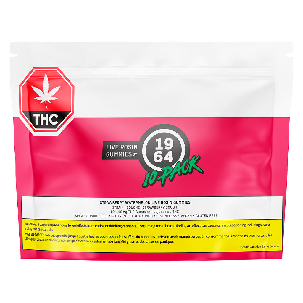 1964 STRAWB WATERMELON LIVE ROSIN (H) CHEW - 10MG THC X 10
