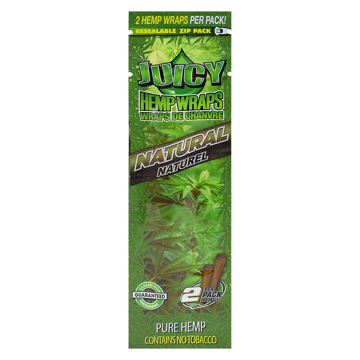 JUICY JAYS HEMP WRAPS NATURAL - 2PK