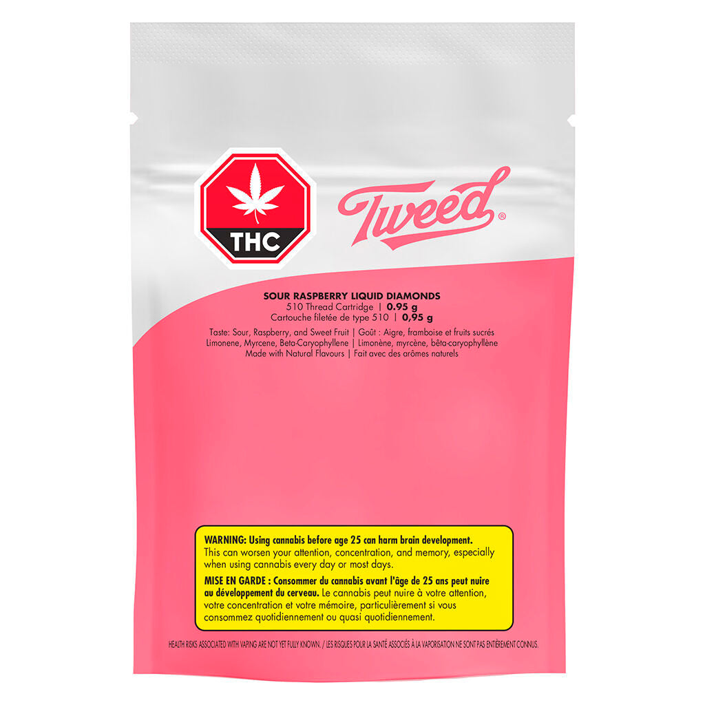 TWEED SOUR RASPBERRY LIQUID DIAMONDS (H) 510 - 0.95G