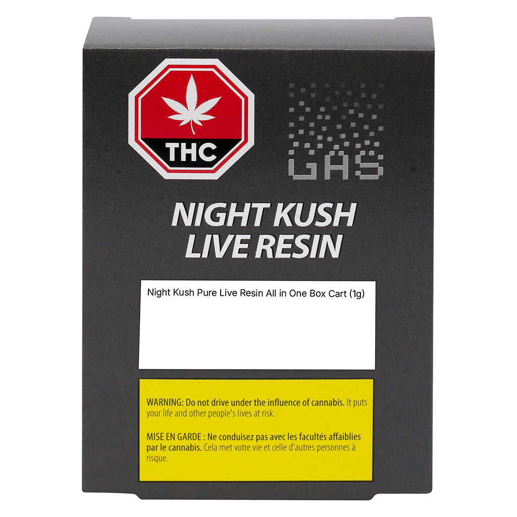 GAS BOX CART NIGHT KUSH LIVE RESIN (IND) PEN - 1G