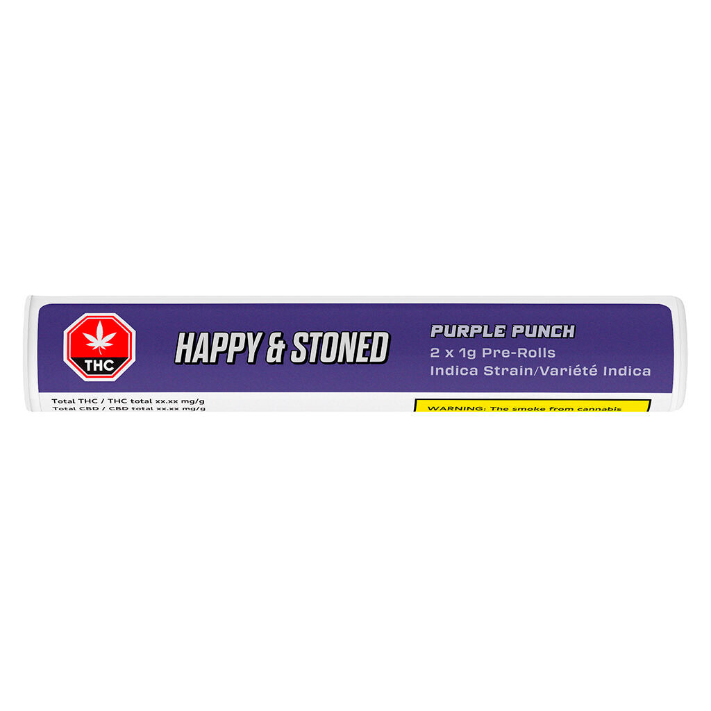 HAPPY & STONED PURPLE PUNCH (IND) PRE-ROLL 1G X 2