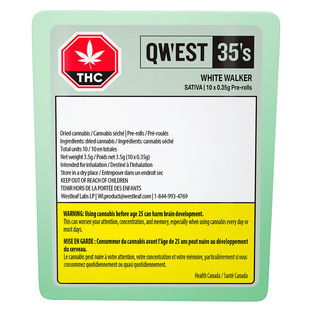 QWEST 35S WHITE WALKER (S) PRE-ROLL 0.35G X 10