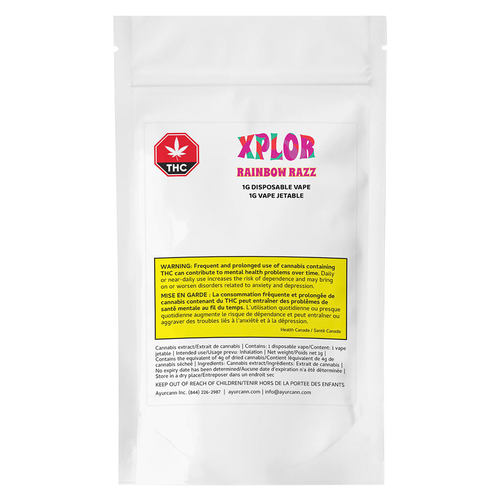 XPLOR LEVEL X RAINBOW RAZZ DIST (IND) INF PRE-ROLL - 1G X 1