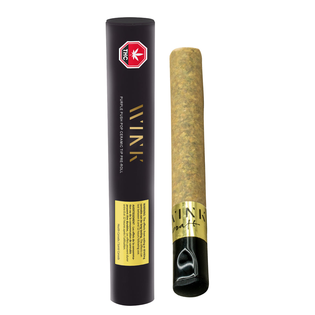 WINK PURPLE PUSH POP CERAMIC TIP (IND) PRE-ROLL - 2G X 1
