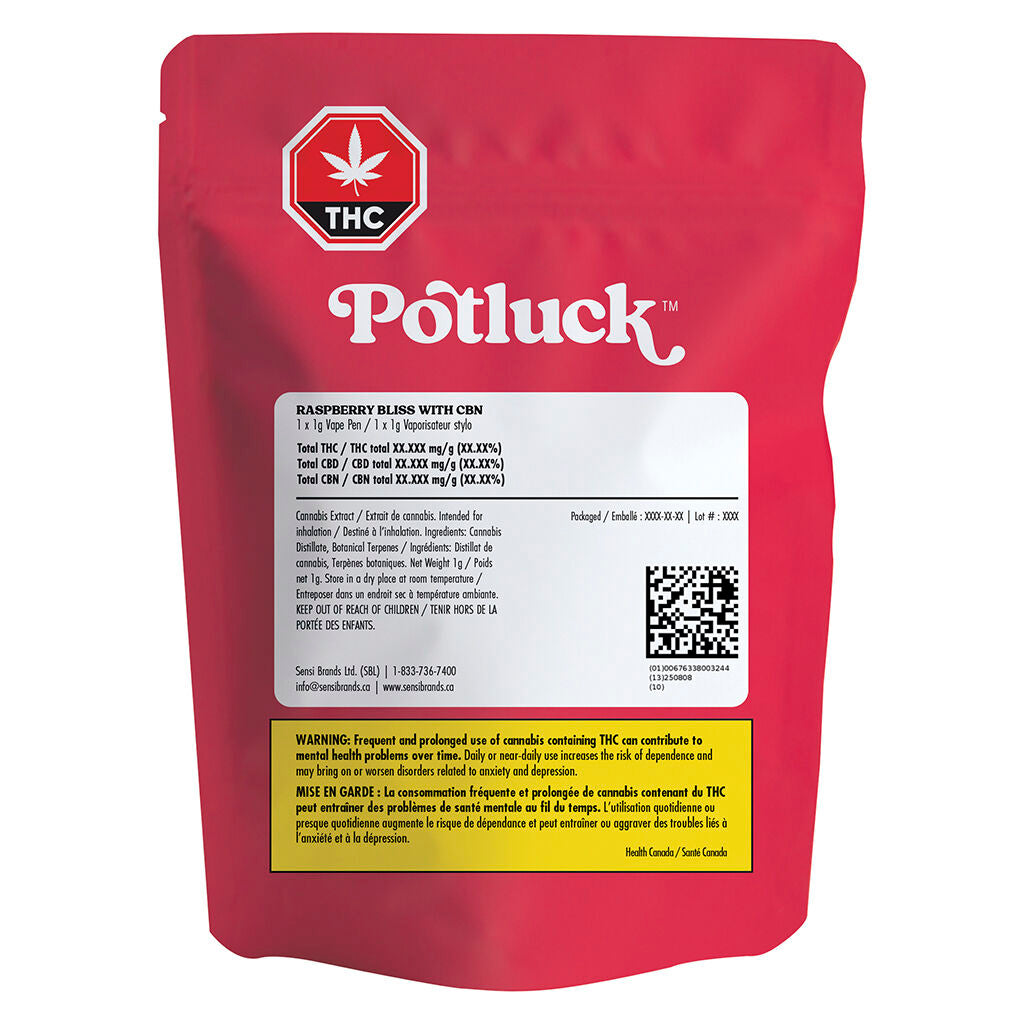 POTLUCK RAZZBERRY BLISS CBN (IND) PEN - 1G