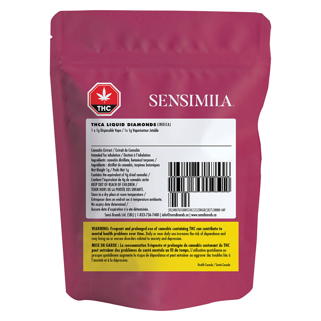 SENSIMILA THCA LIQUID DIAMONDS (S) 510 - 1G
