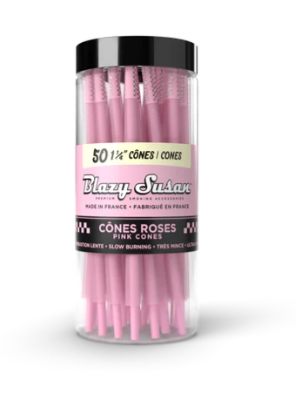 BLAZY SUSAN CONES - PINK 1 1/4 - JAR OF 50