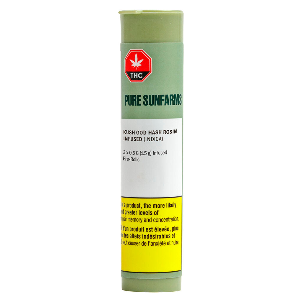 PURE SUNFARMS KUSH GOD HASH ROSIN (IND) INF PRE-ROLL 0.5G X3
