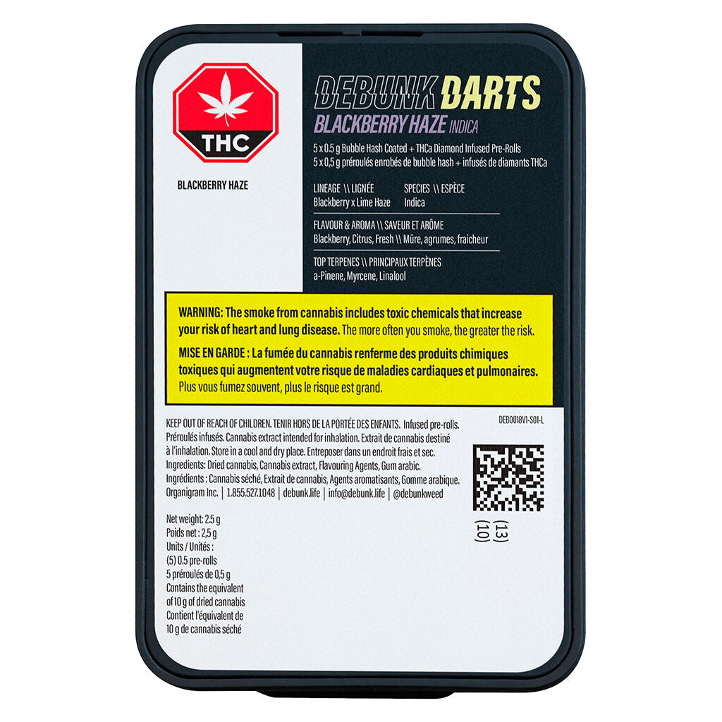DEBUNK 3X BLACKBERRY HAZE BBKHSH (IND) INF PRE-ROLL 0.5G X 5