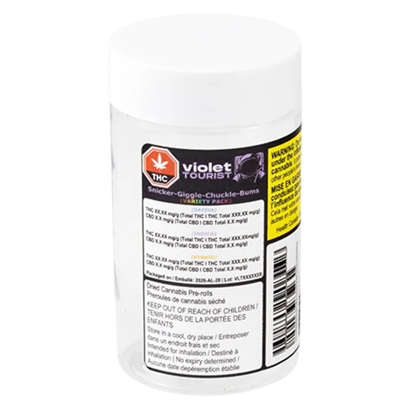 VIOLET TOURIST SNICKERGIGGLECHUCKLEBUM (H) PRE-ROLL - 1G X15