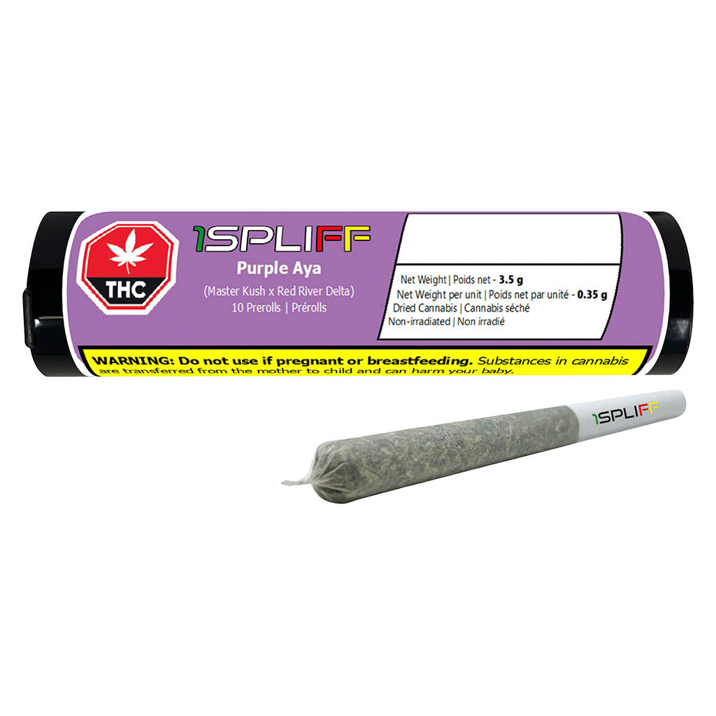 1 SPLIFF PURPLE AYA (IND) PRE-ROLL 0.35G X 10