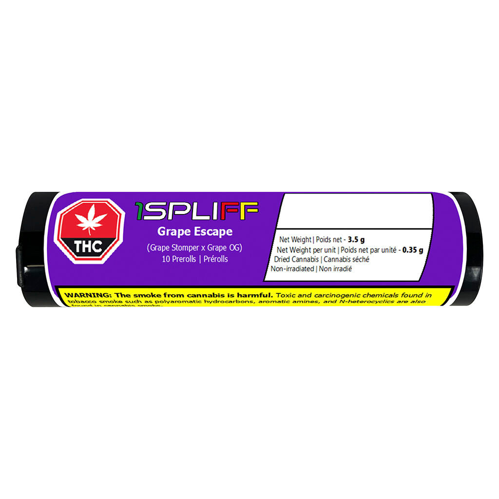 1 SPLIFF GRAPE ESCAPE (H) PRE-ROLL 0.35G X 10