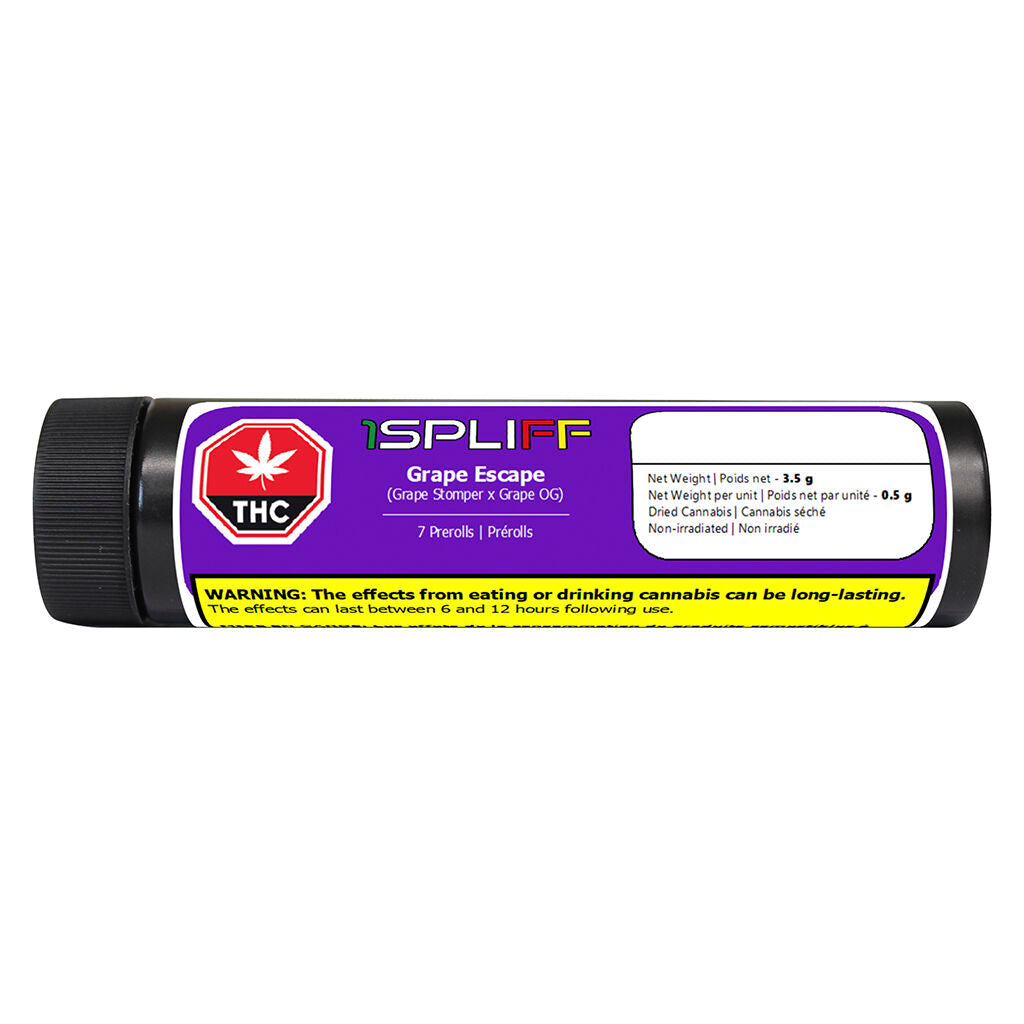 1 SPLIFF GRAPE ESCAPE (H) PRE-ROLL 0.5G X 7