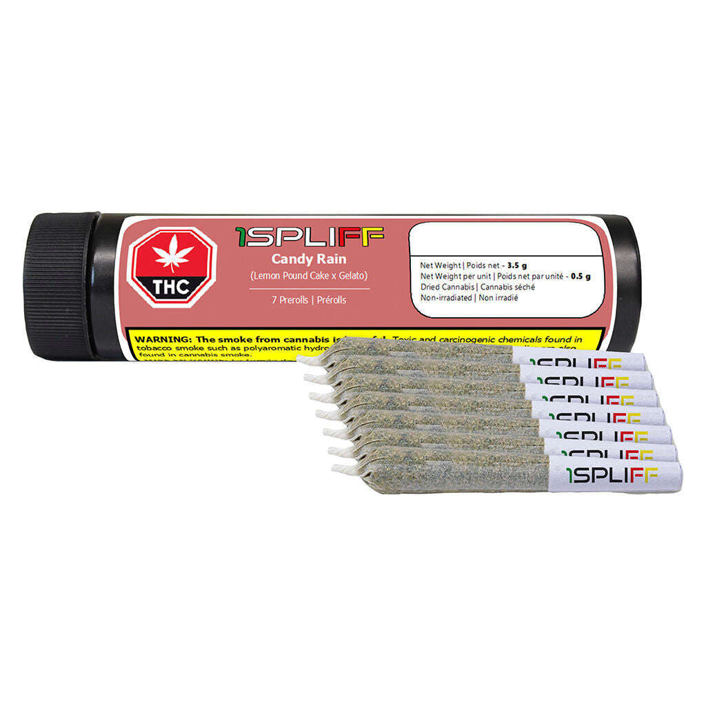 1 SPLIFF CANDY RAIN (IND) PRE-ROLL 0.5G X 7
