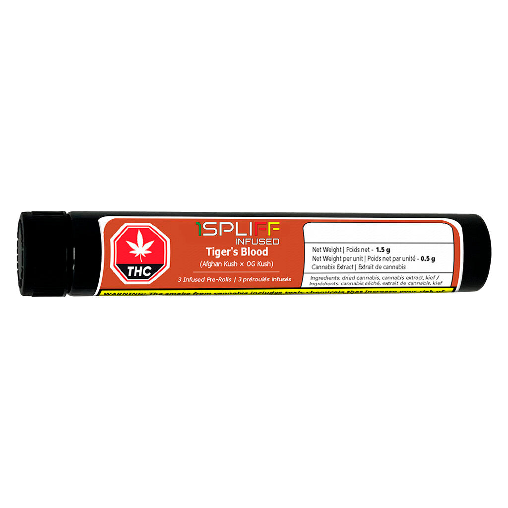 1 SPLIFF TIGERS BLOOD RESIN (IND) INF PRE-ROLL 0.5G X 3