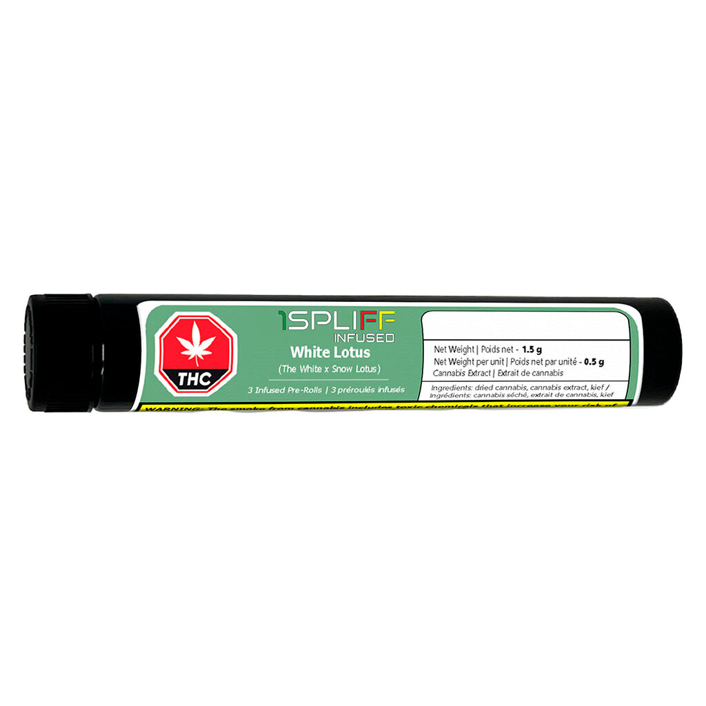 1 SPLIFF WHITE LOTUS RESIN (IND) INF PRE-ROLL 0.5G X 3