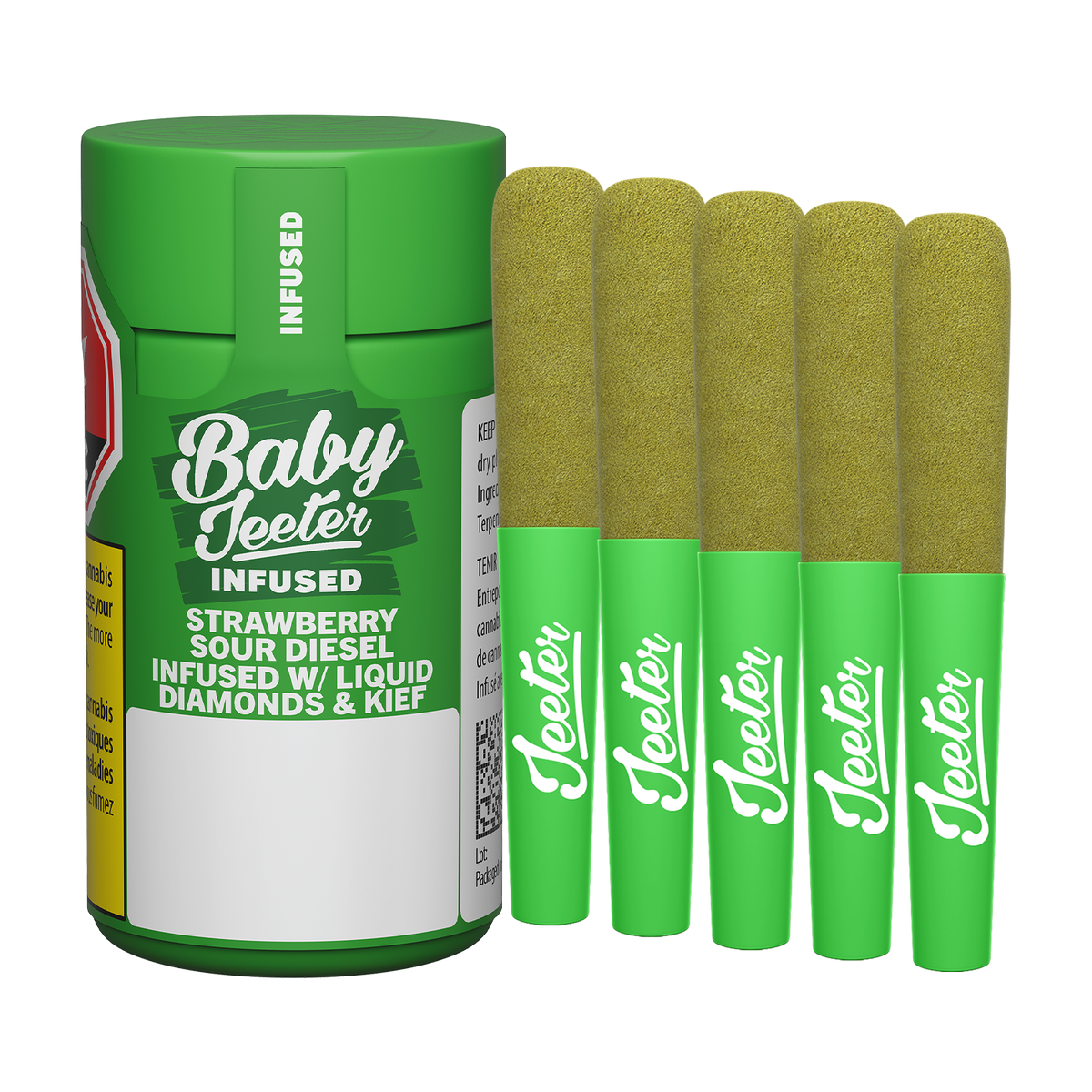 JEETER BABY JEETER STRWB SOURDIESEL (S) INF PRE-ROLL 0.5GX5