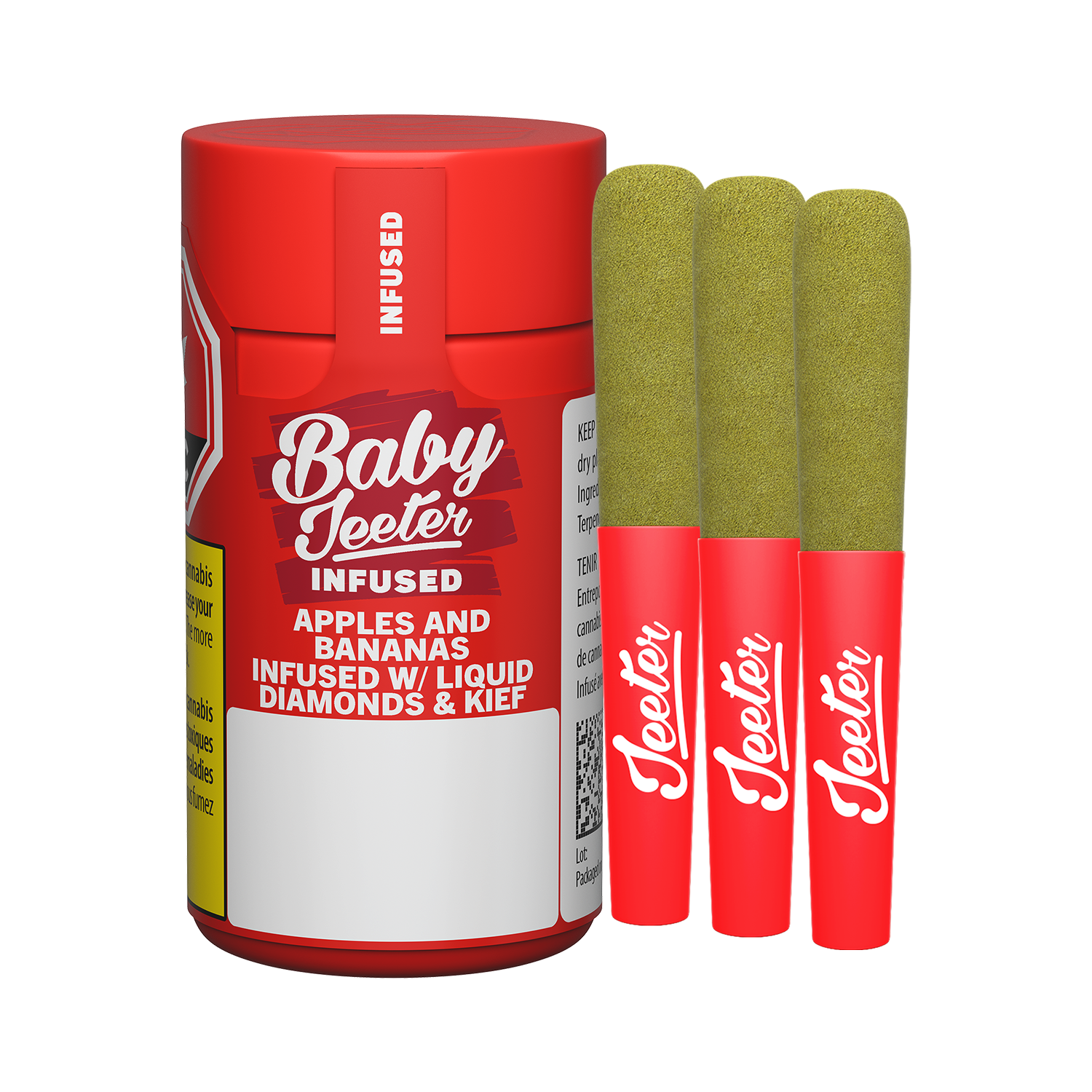 JEETER BABY JEETER APPLES N BANANAS (H) INF PRE-ROLL 0.5GX3