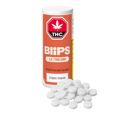 INDIVA BLIPS 1:2 THC:CBD (H) TABLETS - 10MG THC:20MG CBD X25