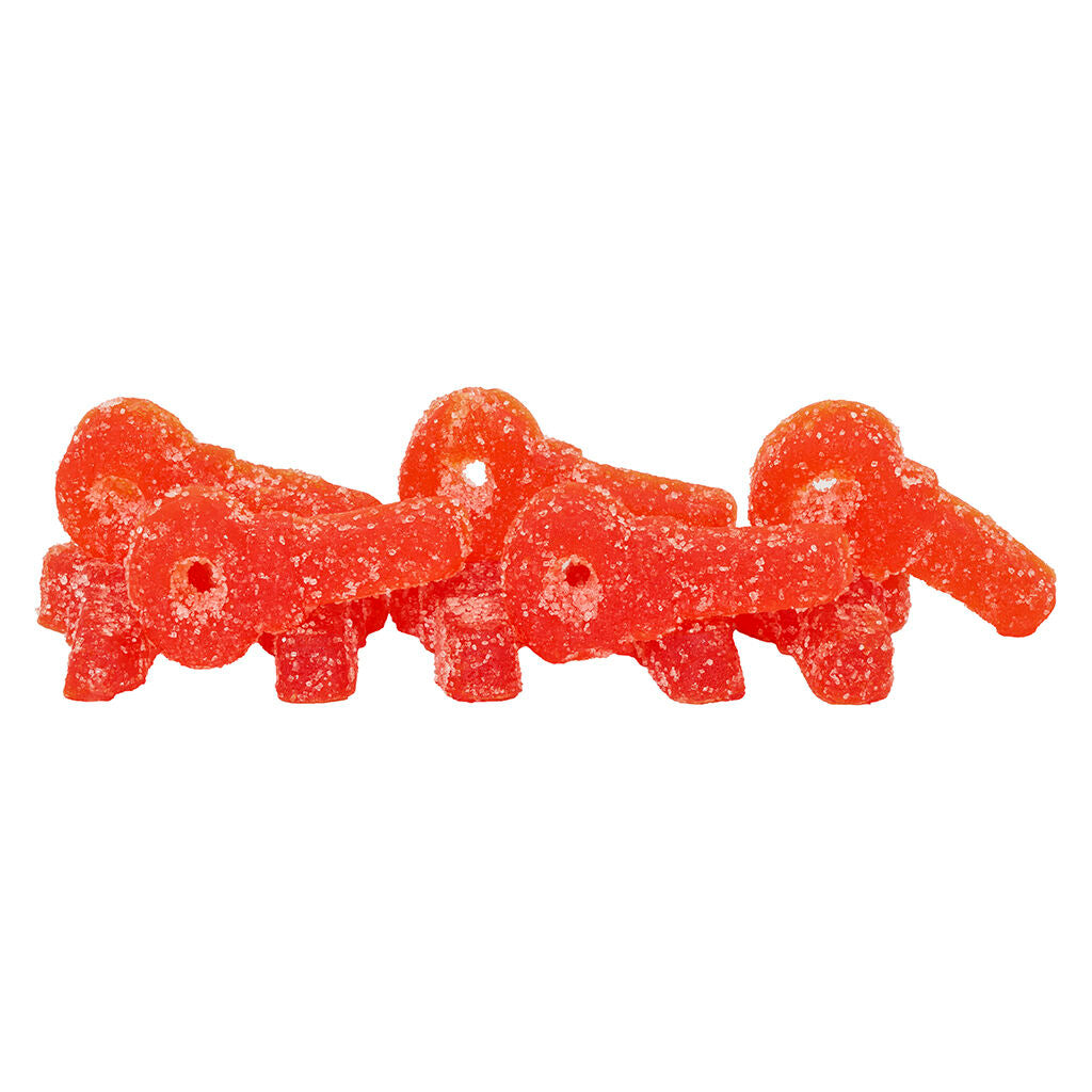 XMG ATOMIC SOUR FOGGY PEACHES (H) CHEW - 10MG THC:CBG X 10