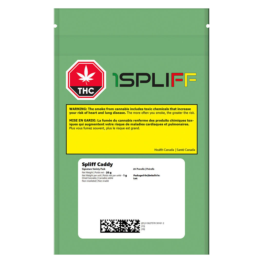 1 SPLIFF CADDY 4 STRAIN PK (H) PRE-ROLL 1G X 20