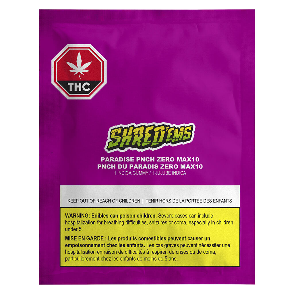 SHREDEMS ZERO PARADISE PNCH (IND) CHEW - 10MG THC X 1