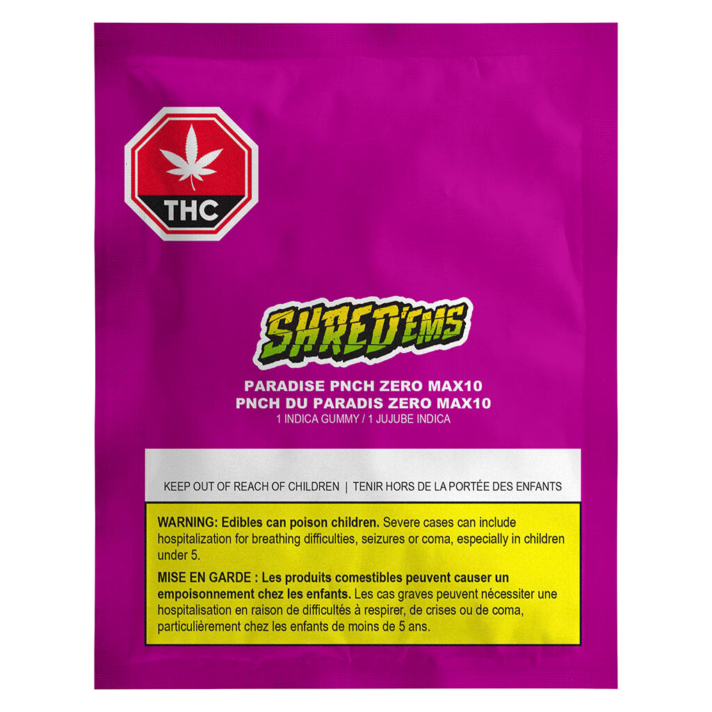 SHREDEMS ZERO PARADISE PNCH (IND) CHEW - 10MG THC X 1