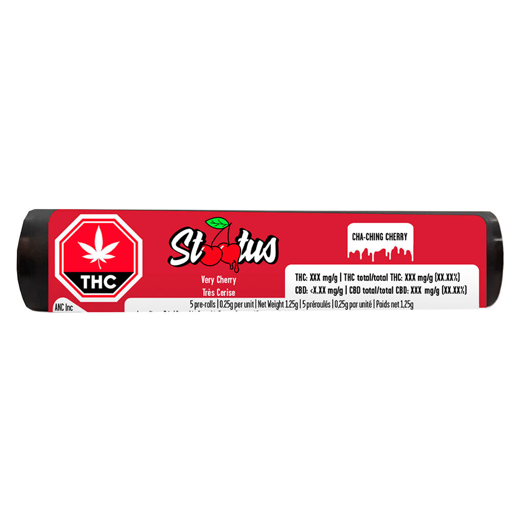 STATUS CHACHING CHERRY LIQ DMND (H) INF PRE-ROLL - 0.25G X 5