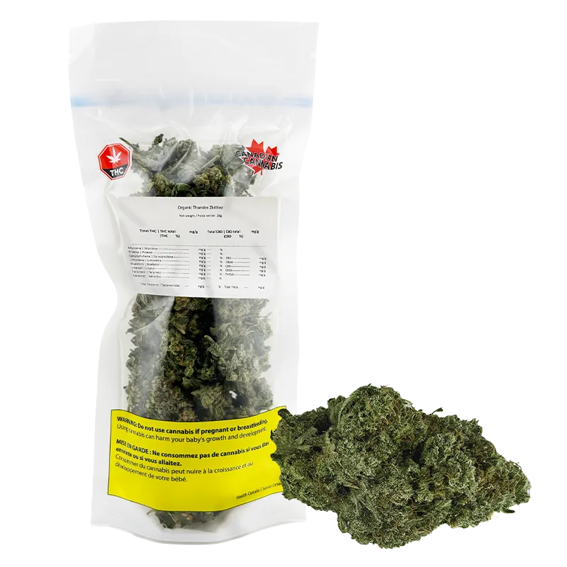 CANADIAN CANNABIS ORGANIC THUNDER ZKITTLEZ (H) DRIED - 28G