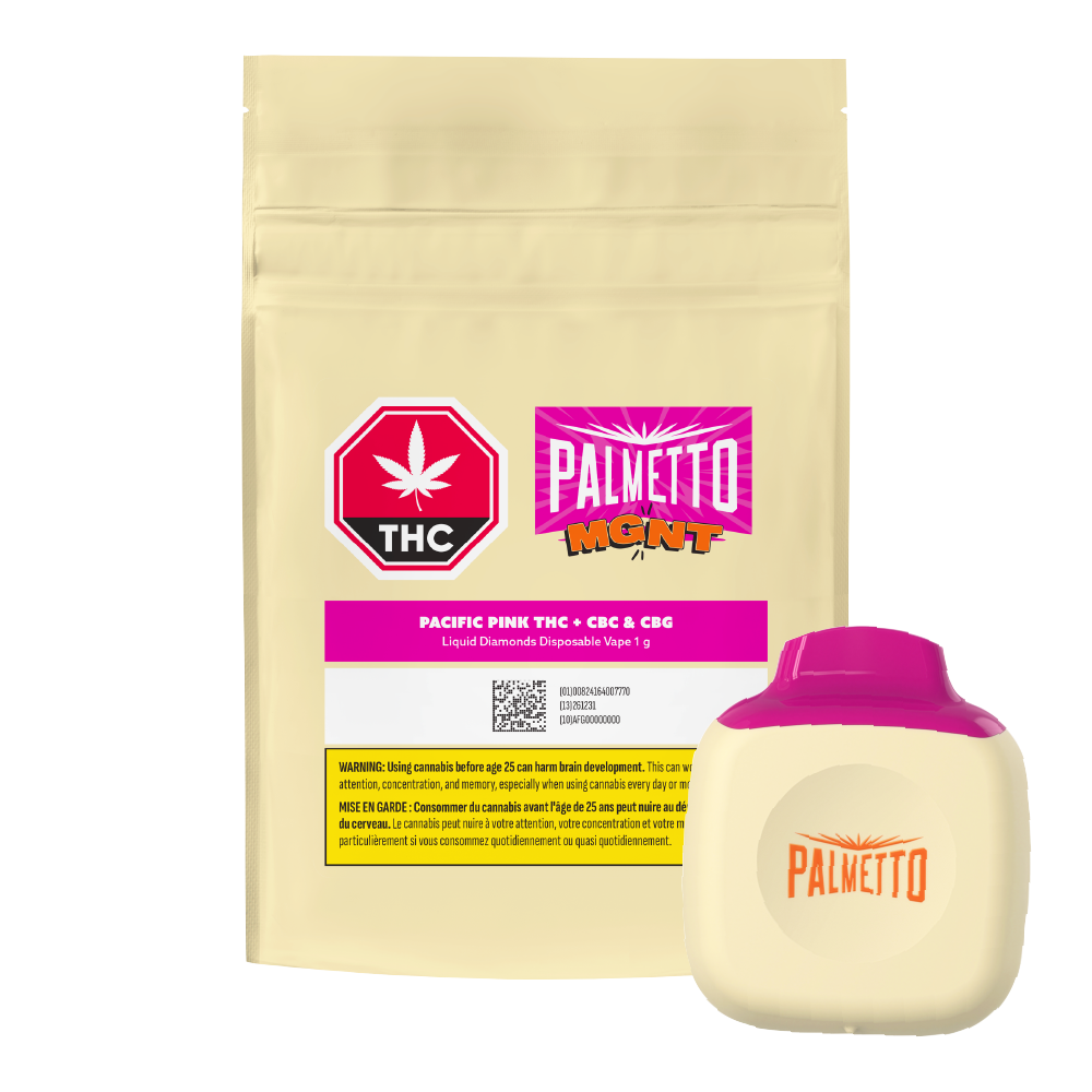 PALMETTO MGNT PACIFIC PINK THC DMND+CBG+CBC (S) PEN - 1G