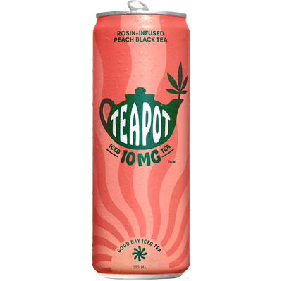 TEAPOT PEACH BLACK TEA ROSIN (H) BEV - 10MG THC X 355ML