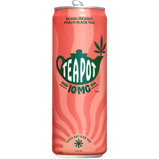 TEAPOT PEACH BLACK TEA ROSIN (H) BEV - 10MG THC X 355ML